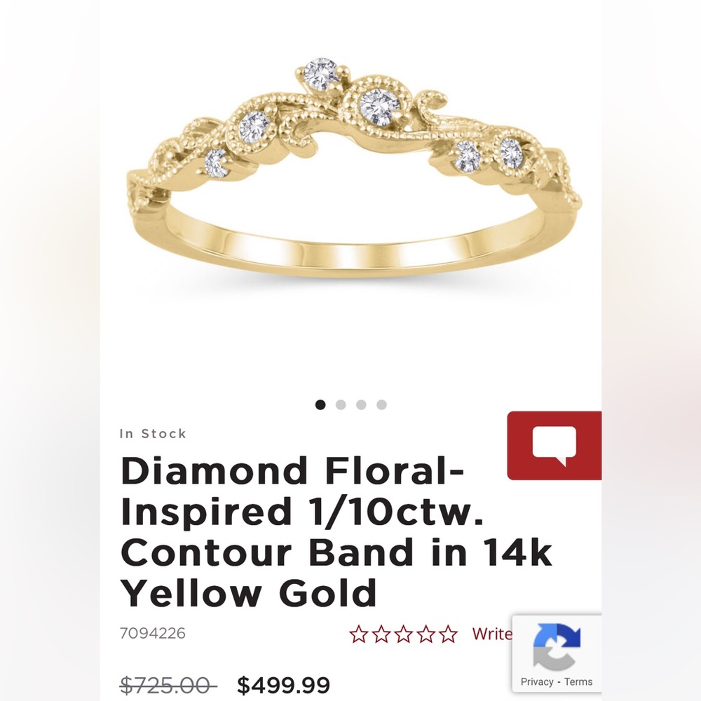 Rogers & Hollands Stackable / Contour Floral Diamond Ring - Size 6